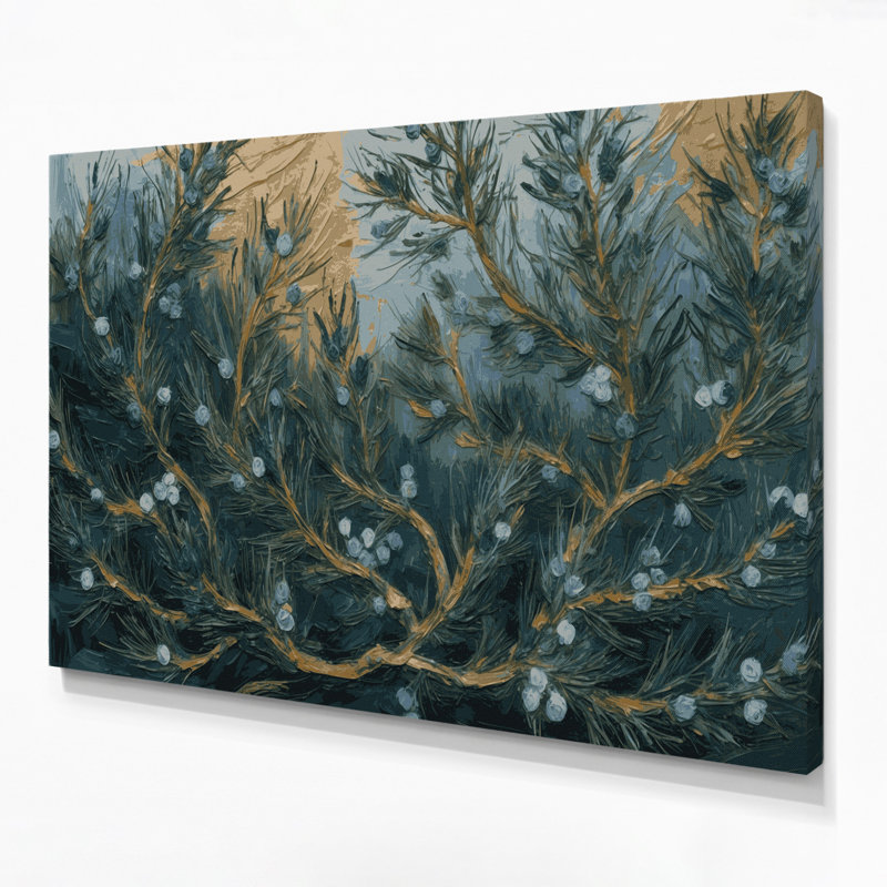 Art mural sur toile Botanical Juniper, H 20 po x l 30 po