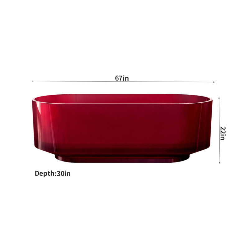 Baignoire moderne rouge
