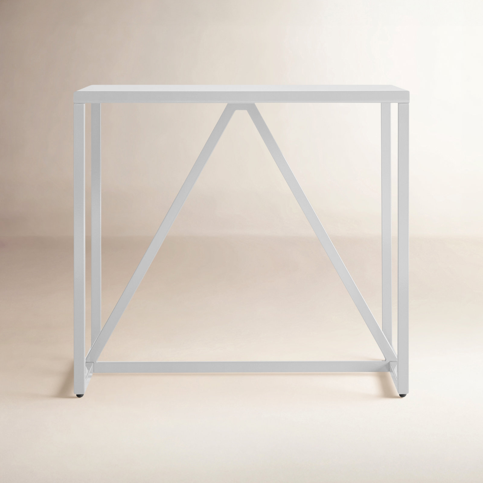 Strut End Table, White