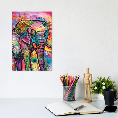 Éléphant II - Estampe numérique sur toile tendue avec châssis