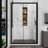 48 In. W X 72 In. H Single Sliding Framed Shower Door In Matte Black Finish