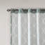 Fretwork Print Grommet Top Window Curtain Panel(Only 1 Pc Panel)
