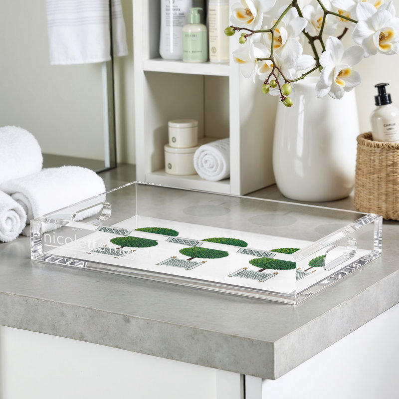 Timothy Corrigan Acrylic Decorative Tray, 12.5"W x 7.75"D x 2"H