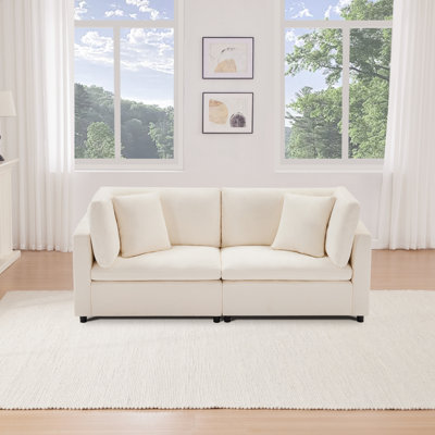 82.7” W Oversized Down-Filled 2-Seater Modular Sofa