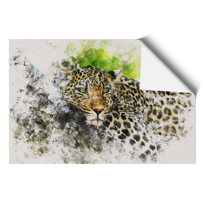 Leopard Watercolour - Frameless Print, 59cm H x 84cm W x 0.1cm D