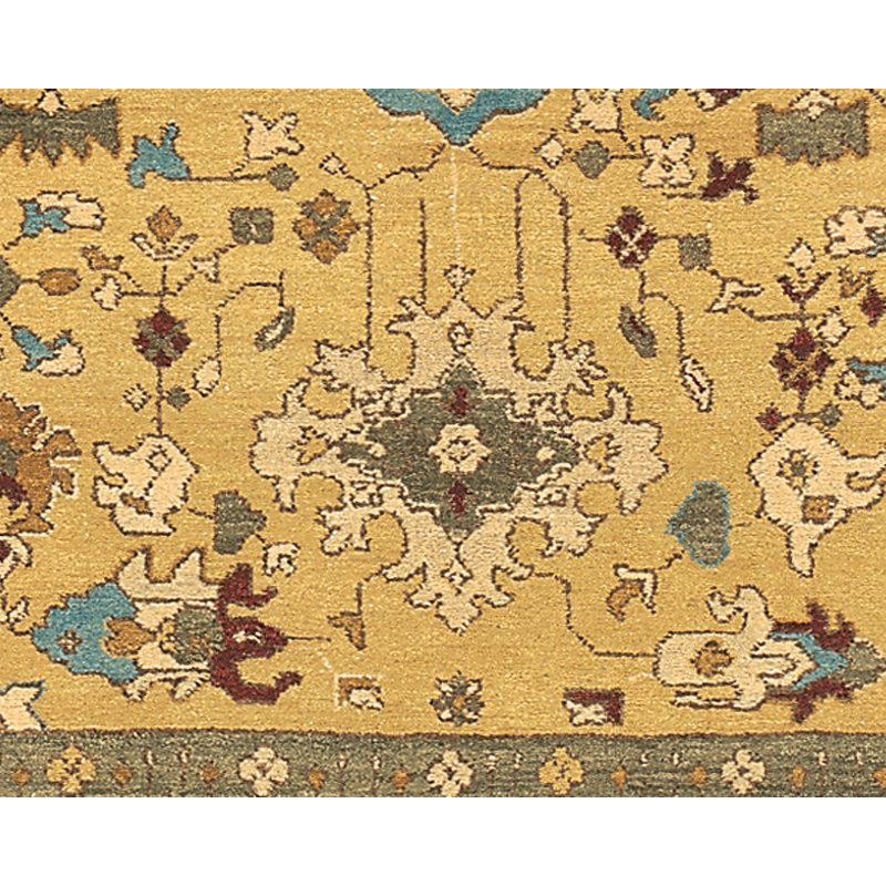 Herat Wool Oriental Area Rug in Beige/Gold, Rectangle 8' x 10'