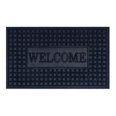 Tapis d'extérieur antidérapant en rotin
