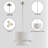3-Light 20” White Modern Farmhouse Drum Chandelier Light with Adjustable Height for Dining Room.-2045137026