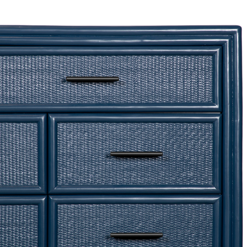 Aruba 8 - Drawer Dresser, Navy Blue/Black