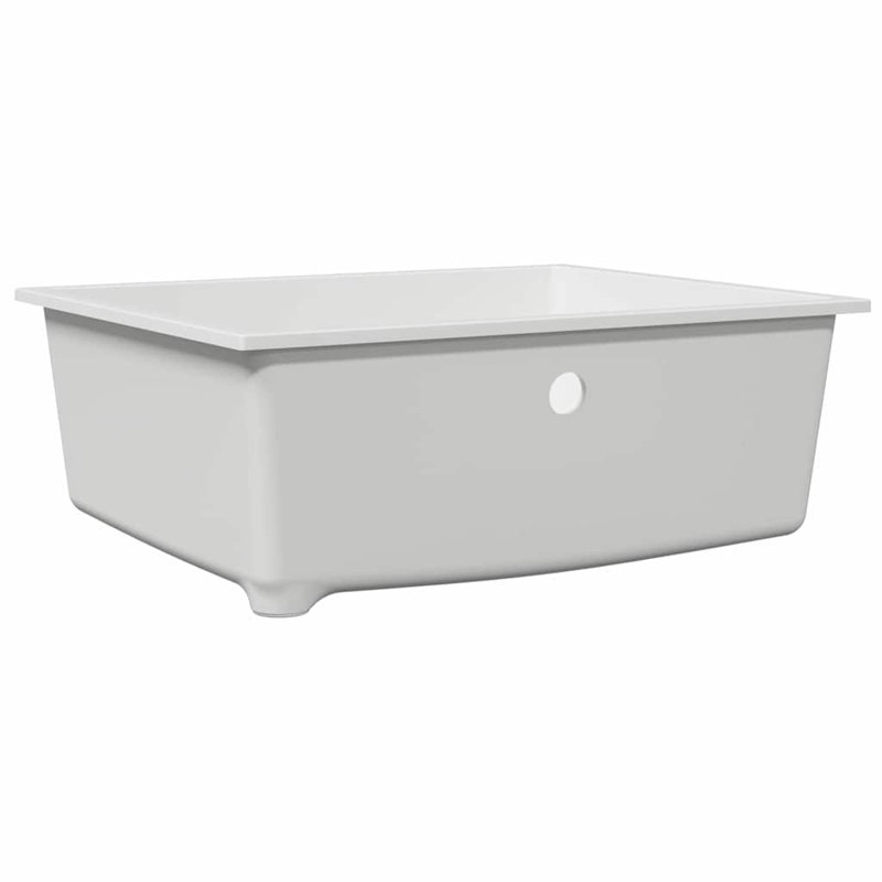 Kitchen Sink Granite, 20cm H  x 54cm W  x 44cm D, White