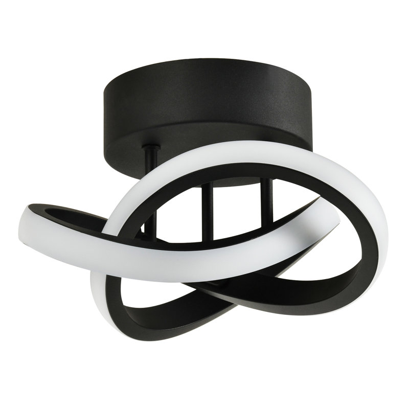 Aamiyah LED Semi Flush Mount, Matte Black