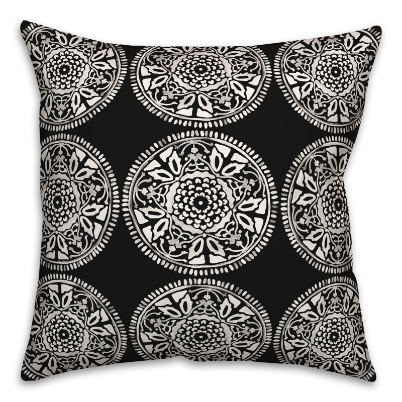 Housse et insert de coussin extérieur d'extérieur, Noir