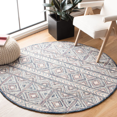 Diep Hand Tufted Wool And Cotton With Latex Geometric Rug