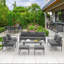 Charlsa Power Coated Aluminium 9 - Person Seating Group with Cushions-1362539712-1362696452