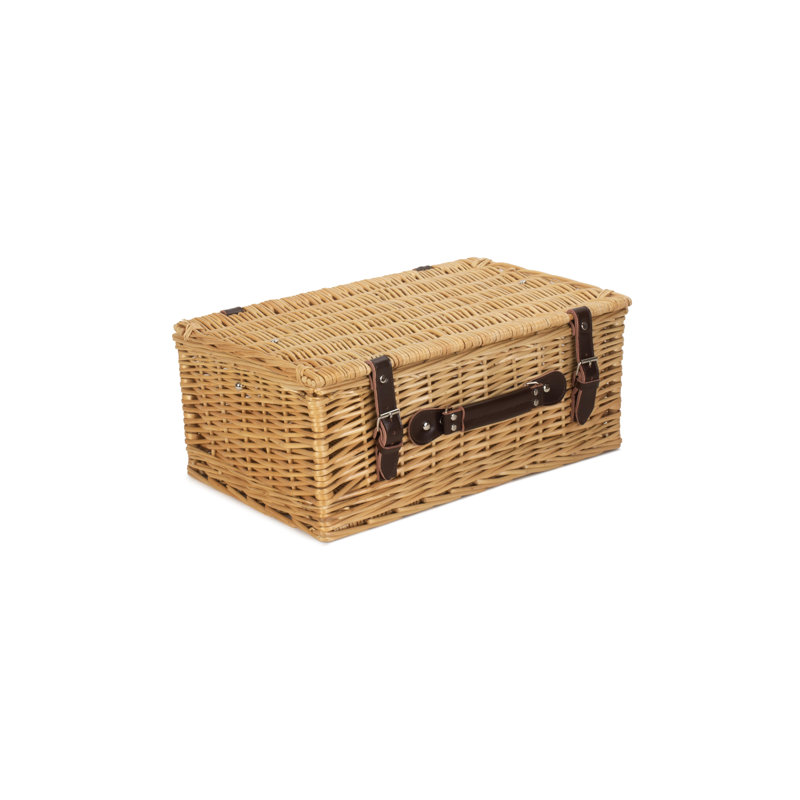 Wicker Empty Hamper Basket, 19cm H x 46cm W x 30cm D, Buff 