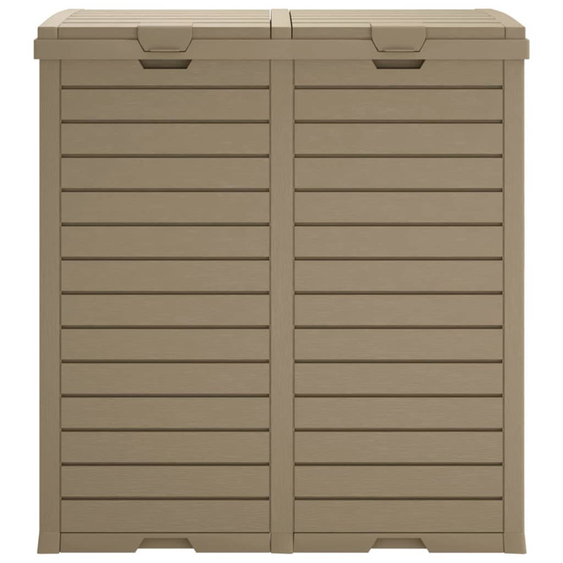 Poubelle en plastique 60,8 gallons, Brun clair