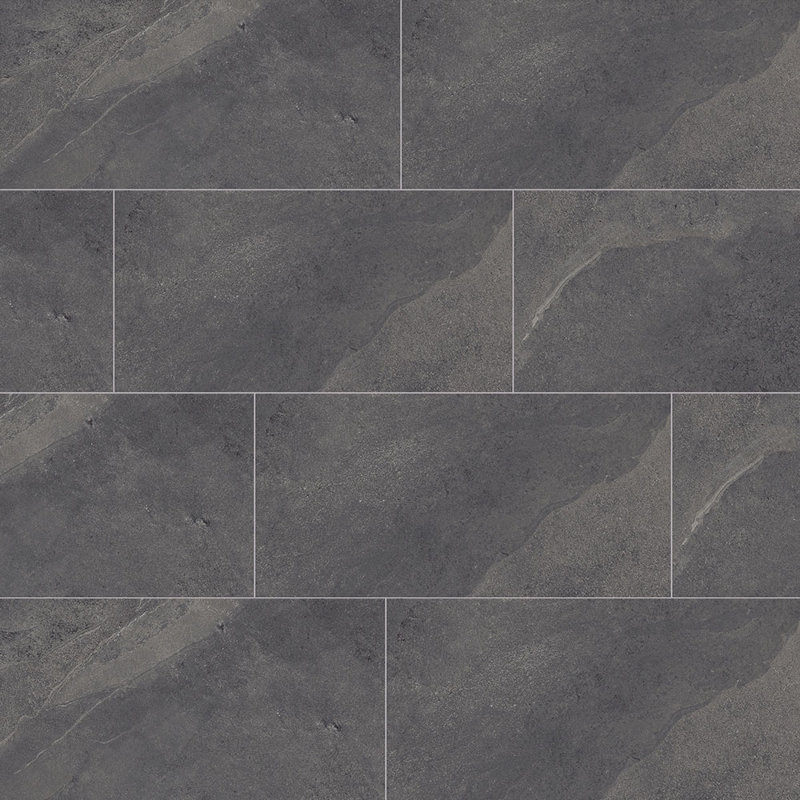 Burlington 12X24 Slate Porcelain Tile, Dark Grey