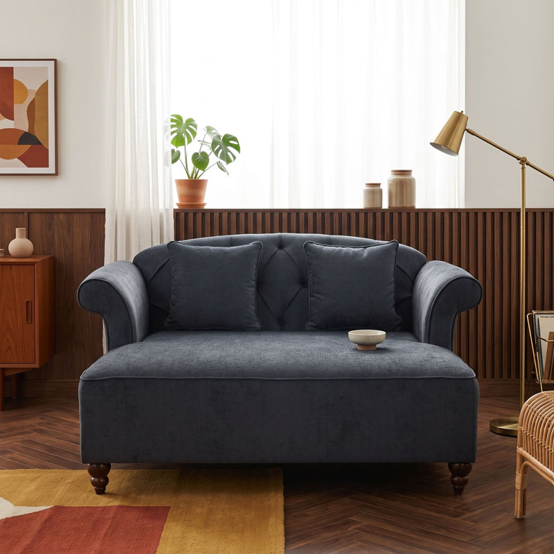 Chaise longue capitonnée deux places