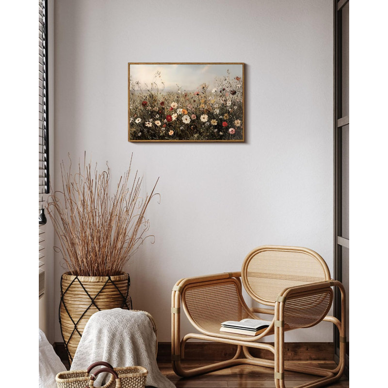 Retro Floral Botanical Framed Wall Art