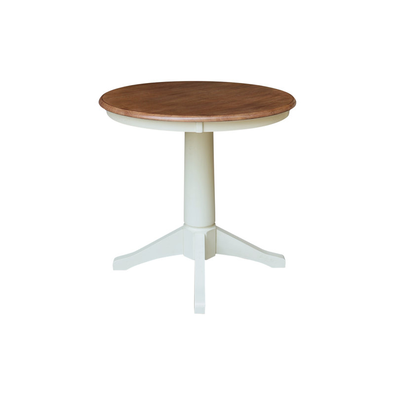 Table de salle à manger Imilia, H 29,9 po x L 30 po x l 30 po, Noyer blanc / écorce