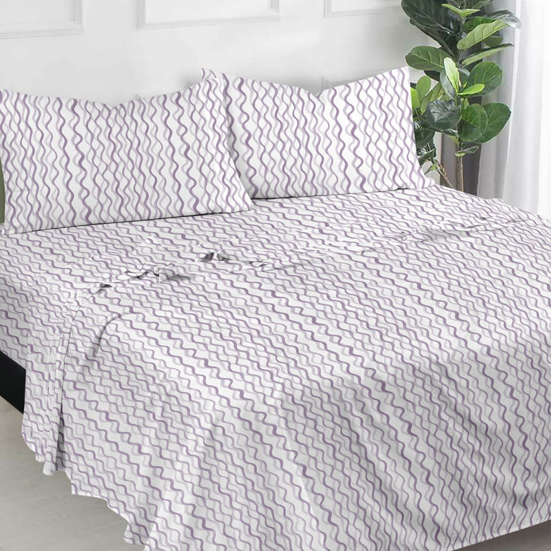 Ensemble de 4 valises pour chambre d'amis, Multicolore / mauve, Chevron / zigzag