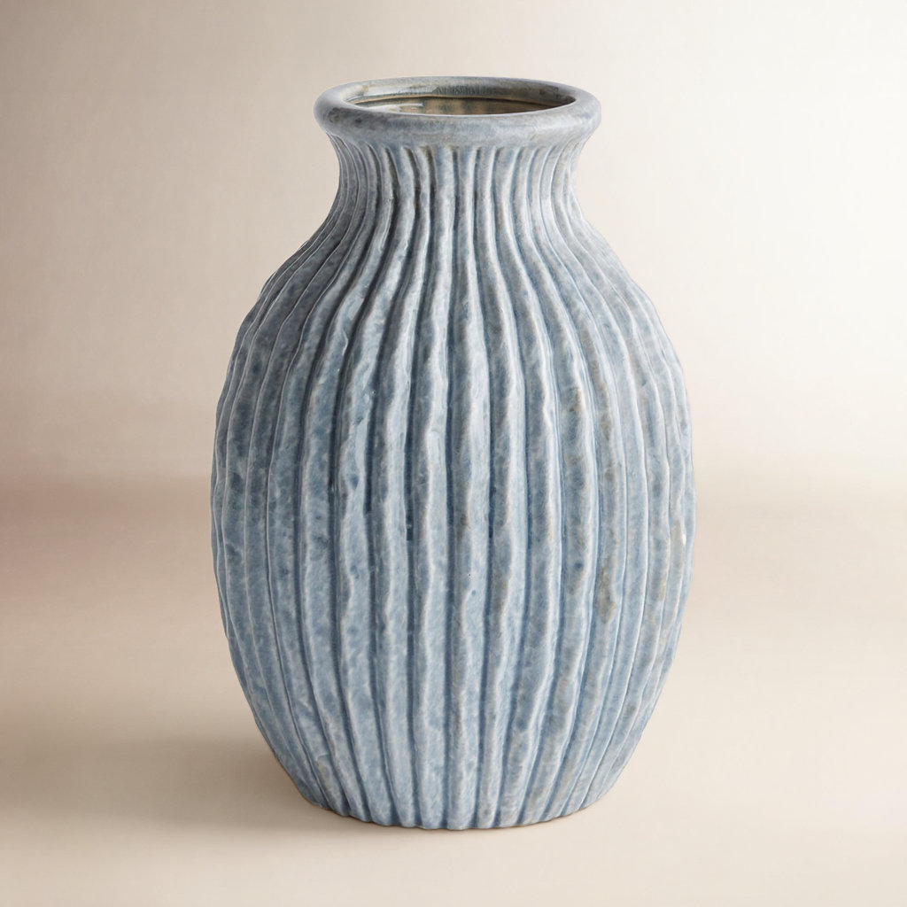 Dondi Handmade Clay Table Vase, 11" H x 7.50" W x 7.50" D