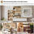 Modern Vanity Desk with Sliding Lighted Mirror, 4 Drawers, Open Shelf, Built-in Power Outlet, Cushioned Stool – Space-Saving Bedroom Makeup Table with 3-Color LED Lighting-1193340628