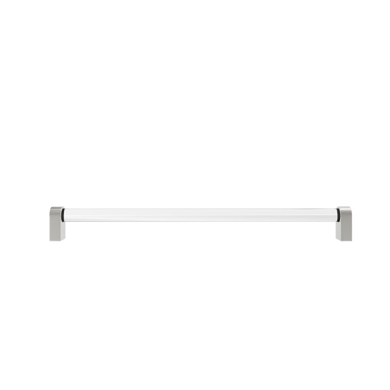 Clarity Acrylic Appliance Pull, Satin Nickel/Clear, 18"
