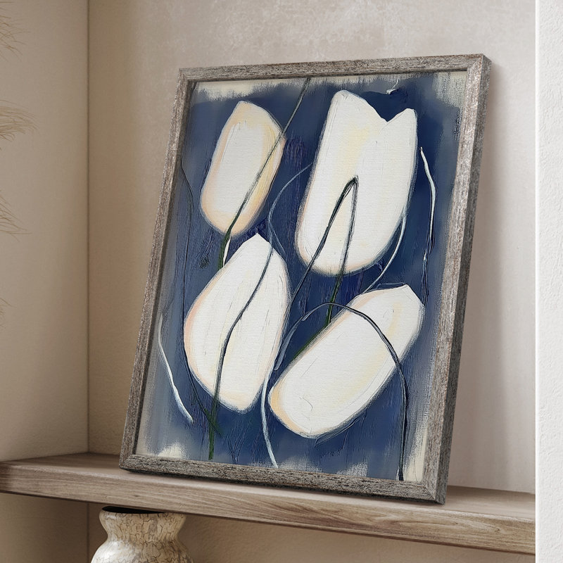 Reproduction encadrée FLORAL Series DCCV III - bois massif, H 21 po x l 17 po