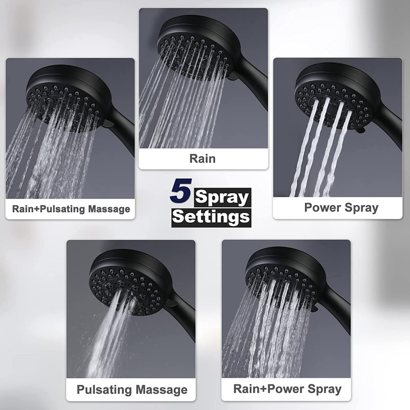 Handheld Shower Head 1.8 GPM GPM, Matte Black