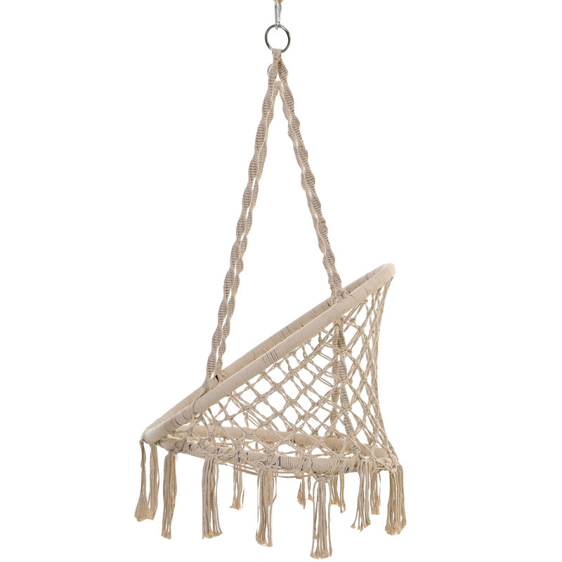 Chaise de hamac balançoire en macramé avec support Swing Chair