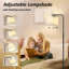 Lampe sur pied moderne avec 3 températures de couleur, interrupteur au pied et ampoule DEL 9 W pour le salon, la chambre à coucher et le bureau