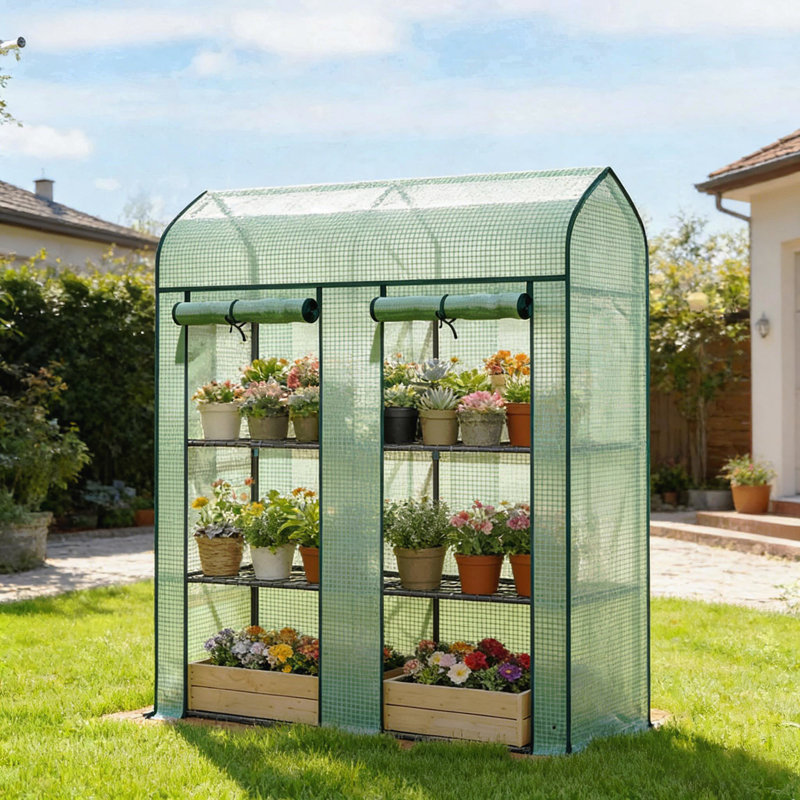 Spacious Mini Greenhouse,Portable Greenhouse, Green