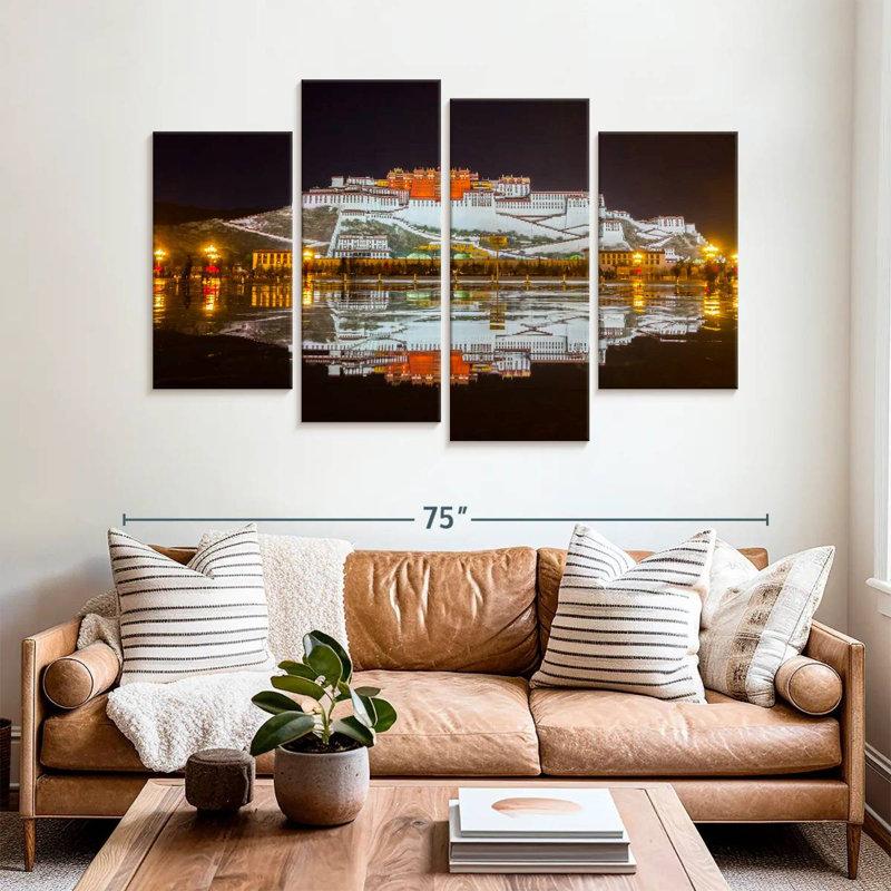 Adella P totala Palace la nuit, H 42 po x l 68 po
