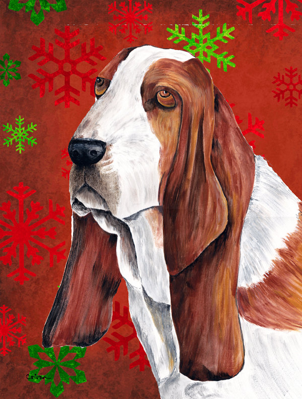 Drapeau rouge et vert Vart, Basset hound 1