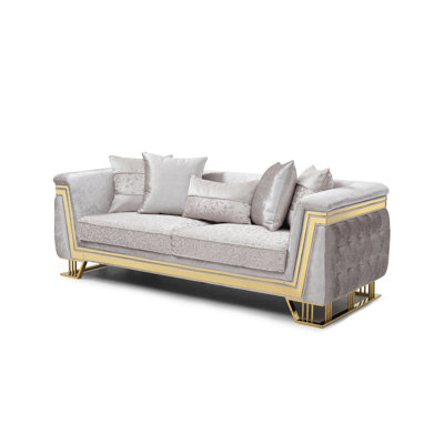 Rebecca Sofa , Shiny Silver
