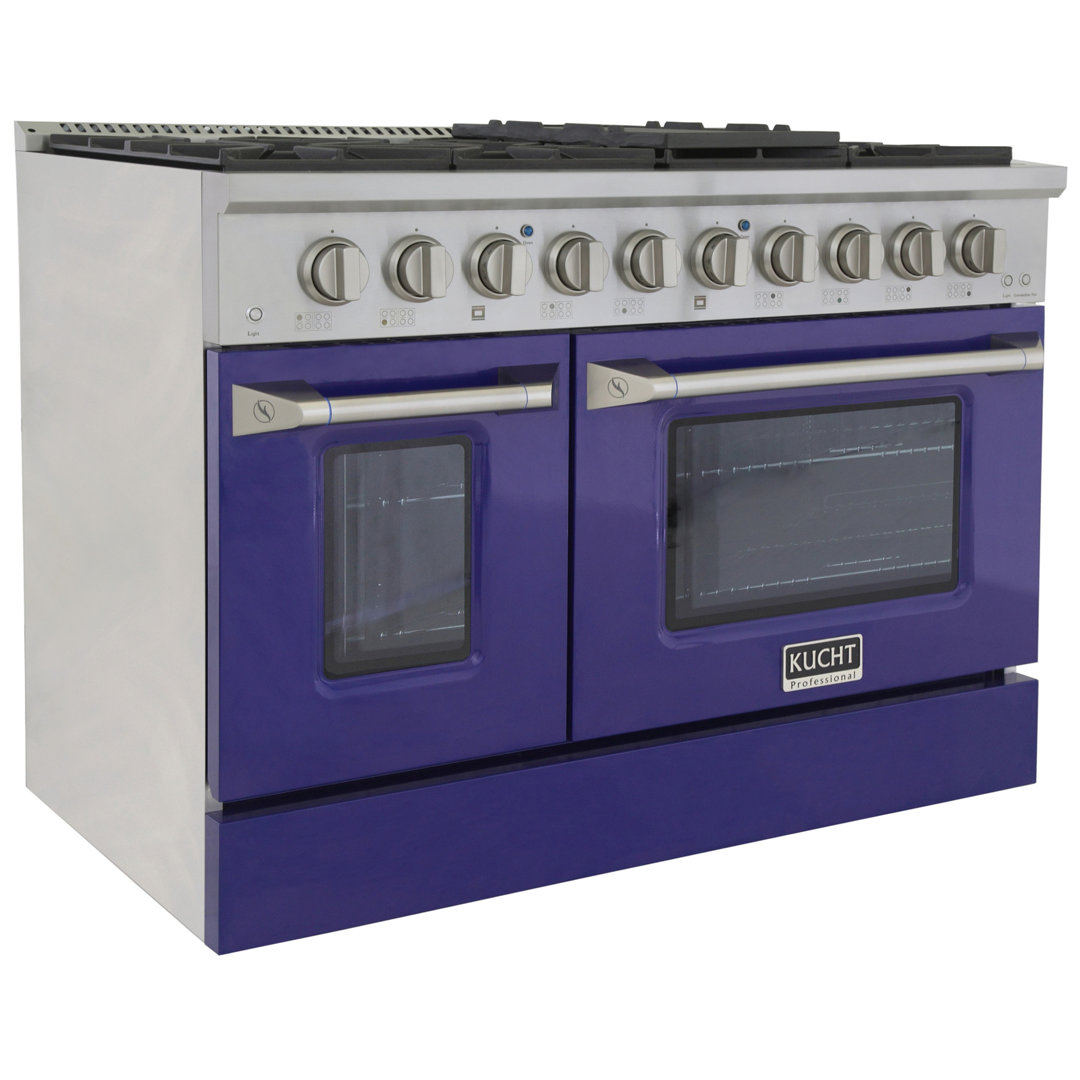 Pro-Style 48 in. 6.7 cu. ft. 8-Burner Freestanding Double Oven Gas Range Kucht Gas 