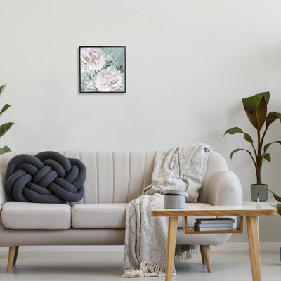 " Fluffy Pink Peonies Floral " by Nina Blue Painting Print