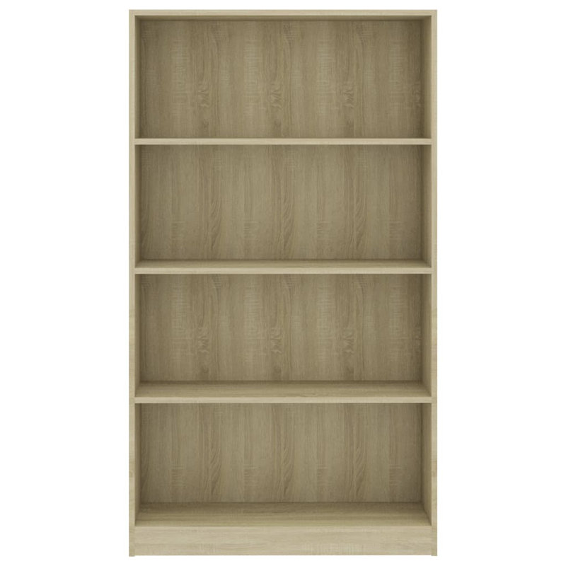 Bibliothèque en bois d'ingénierie, (2 tablettes) H 29,5 po x l 31,5 po x P 9,4 po, Chêne
