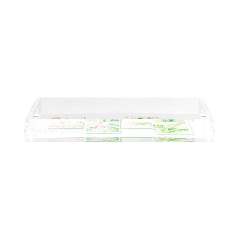 Mahjong Acrylic Decorative Tray, 17"W x 10.5"D x 2"H