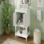 Meuble-lavabo simple 30 po avec pieds tournés et plateau en céramique - blanc-611390901