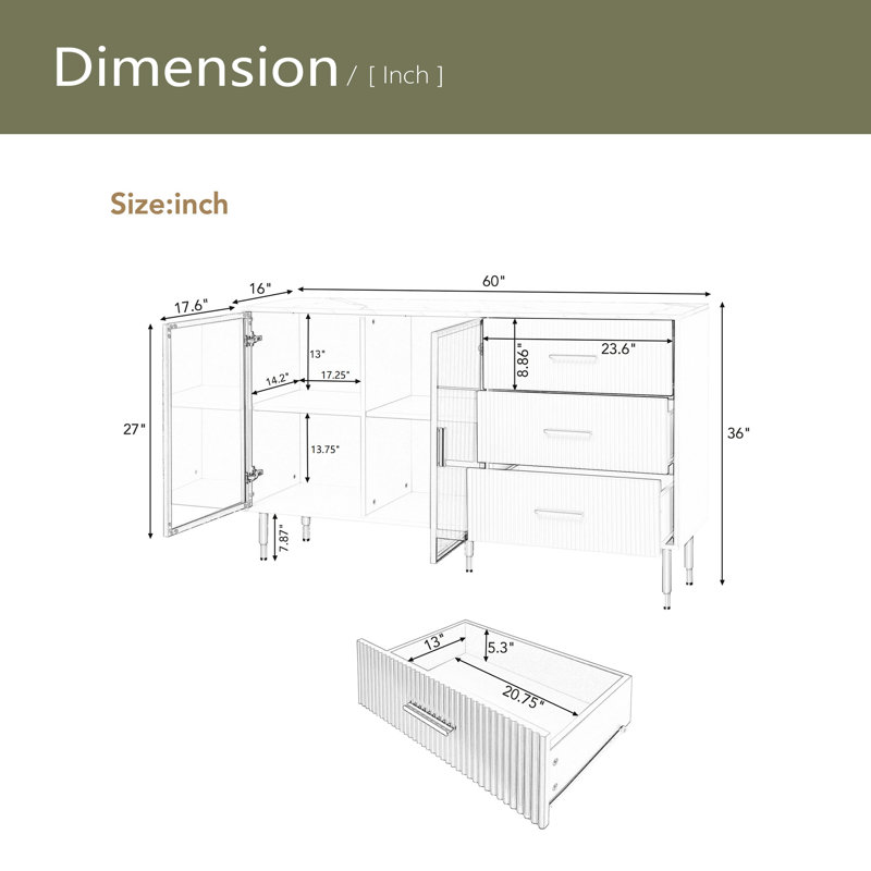 Buffet Modern, Blanc
