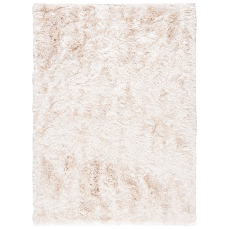 Tapis performance à poil long touffeté à la main abstrait Chamira, Rectangle 5 pi x 8 pi