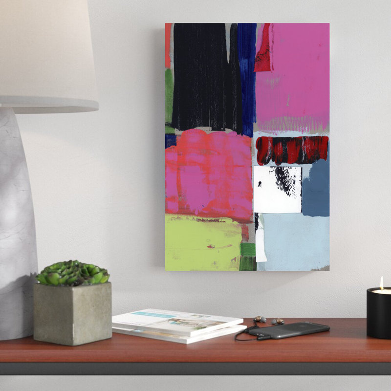 Pink Blocks I, 18" H x 12" W