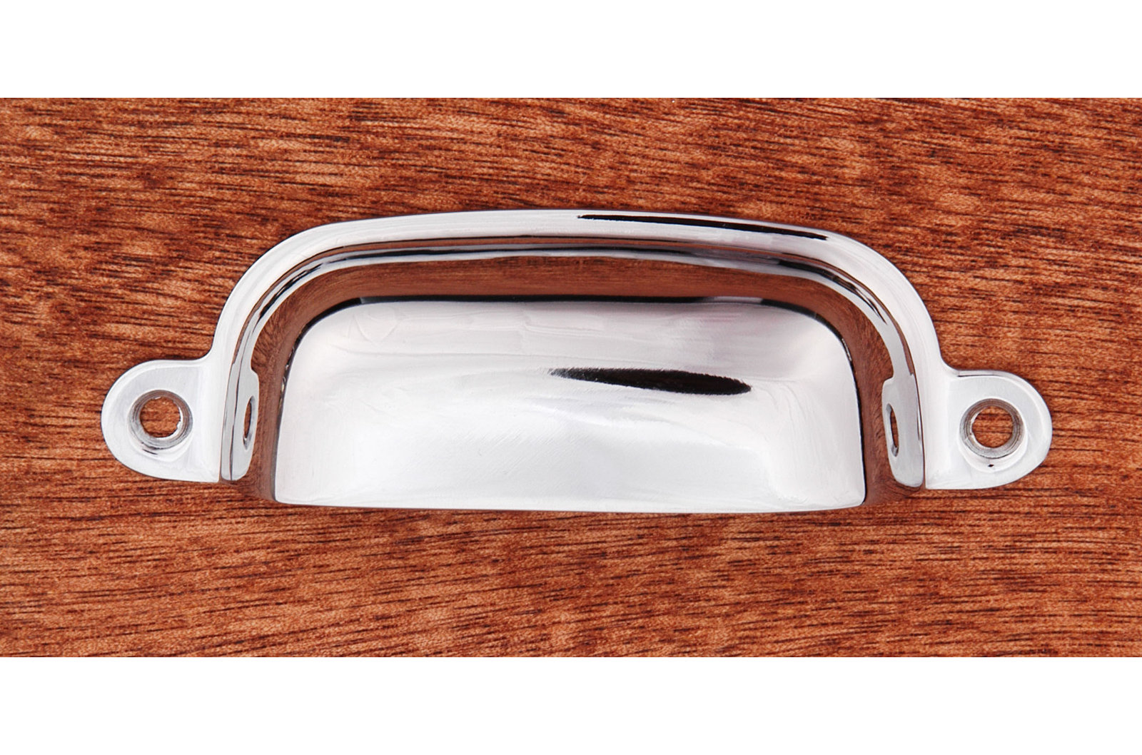 CF Series Flat Box Cup Pull, Polished Chrome