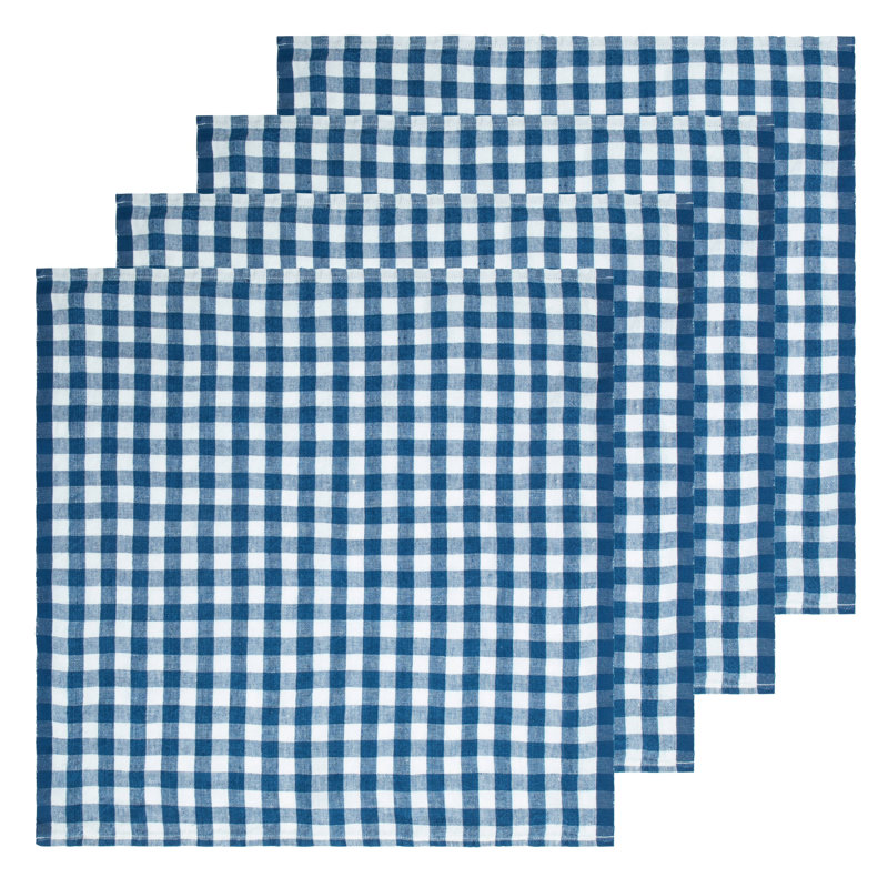 Alessandro Linen Square Napkins, Blueberry