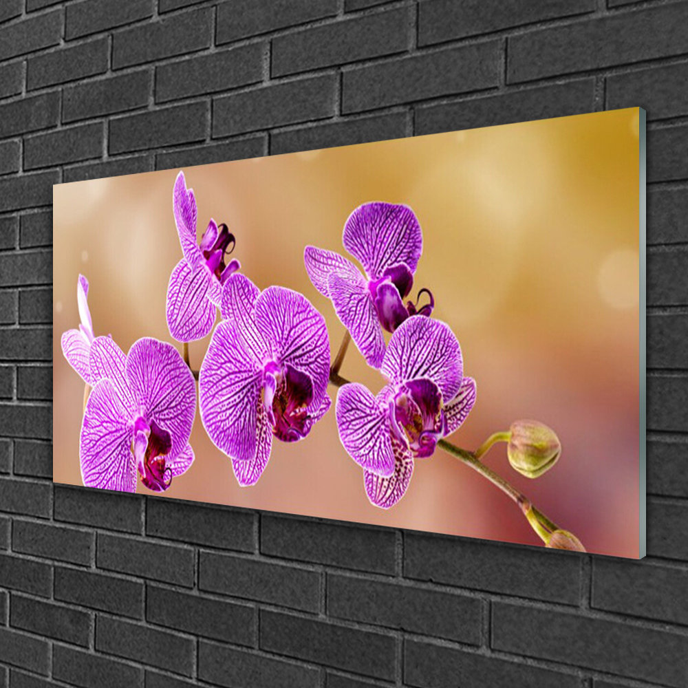 Glasbild Floral Blumen