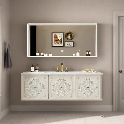 French light luxury style bathroom cabinet