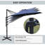 Breelan 292cm Lighted Cantilever Parasol-336082044