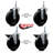 5 Inch_Hard Rubber 12MM Threaded Stem Caster Set 2 Brakes SCC
